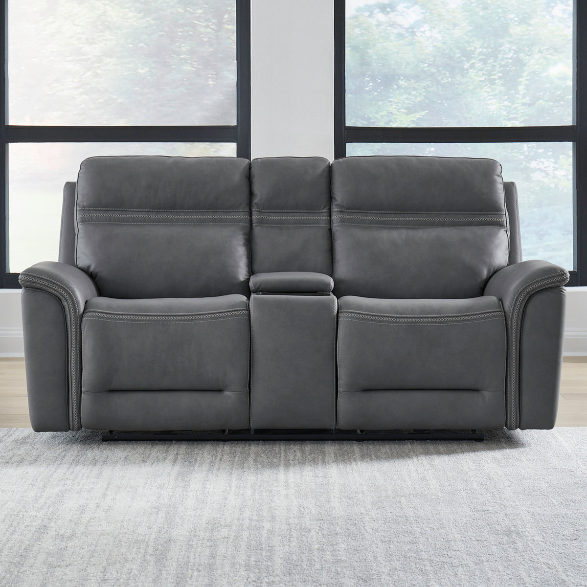 Cooper Loveseat w/Console P3 & ZG - Blue Gray