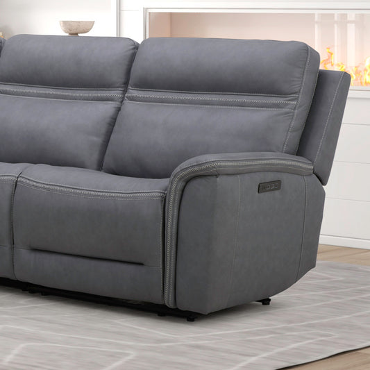 Cooper R Arm Recliner P3 & ZG - Blue Gray