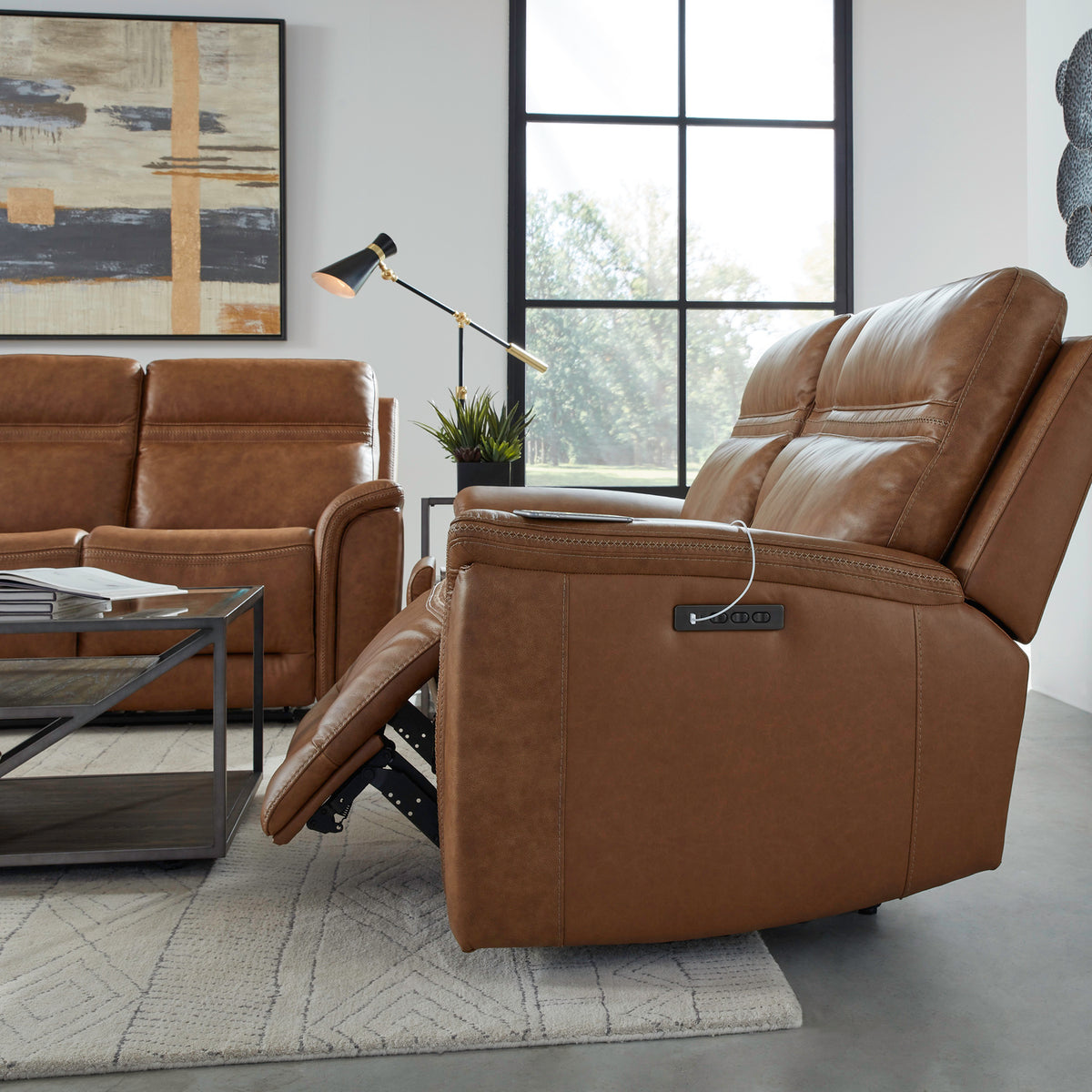 Cooper Loveseat w/Console P3 & ZG - Camel