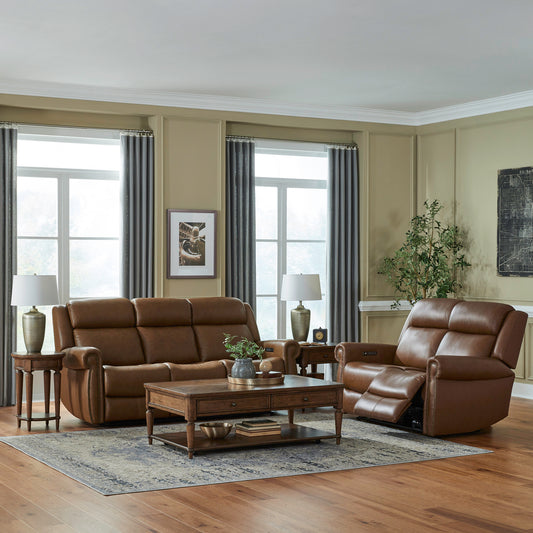 Carlton Sofa & Loveseat (Sintra Vintage Brown Leather)