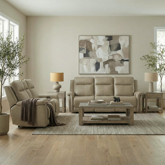 Cora Sofa & Loveseat (Aline Cashmere Leather)