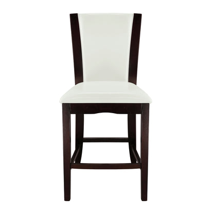 Daisy Counter Height Chair, White Bi-Cast Vinyl