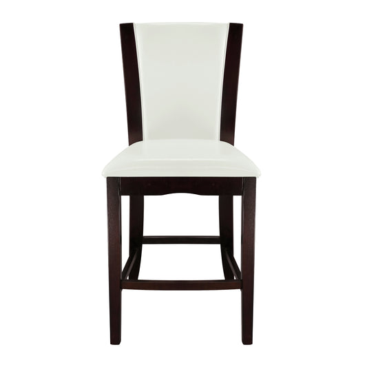 Daisy Counter Height Chair, White Bi-Cast Vinyl