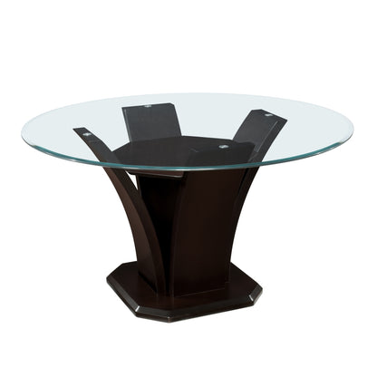 Daisy Round Dining Table, Glass Top