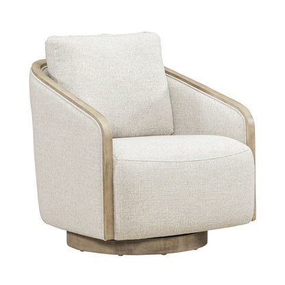 Nora Uph Swivel Accent Chair - Light Brown