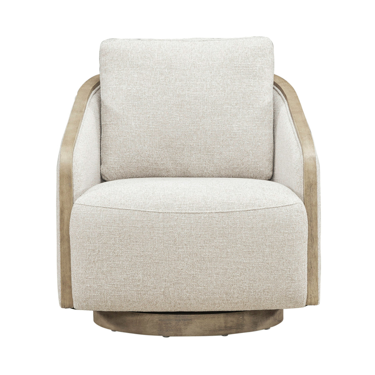 Nora Uph Swivel Accent Chair - Light Brown