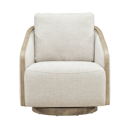 Nora Uph Swivel Accent Chair - Light Brown
