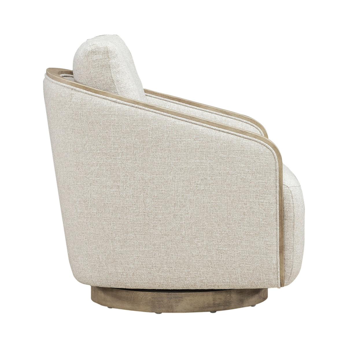 Nora Uph Swivel Accent Chair - Light Brown
