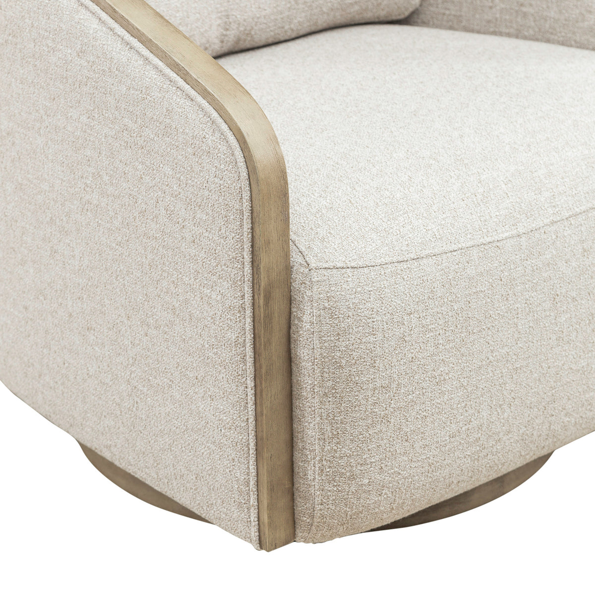 Nora Uph Swivel Accent Chair - Light Brown