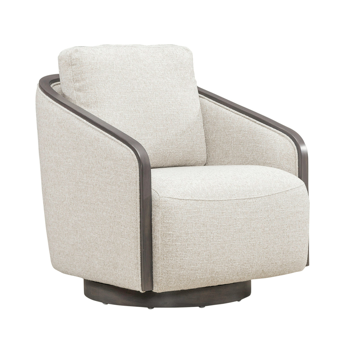 Nora Uph Swivel Accent Chair - Dark Brown