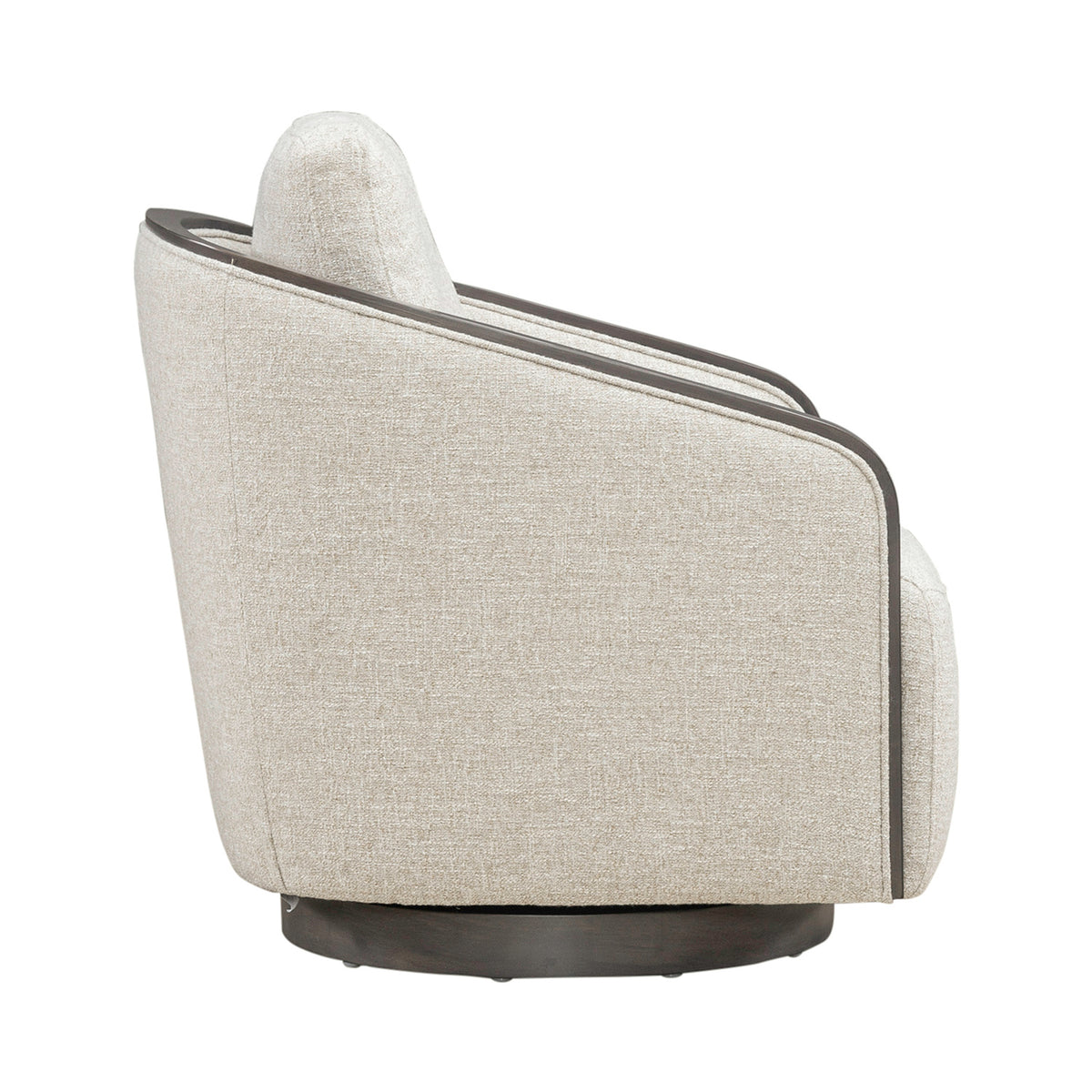 Nora Uph Swivel Accent Chair - Dark Brown