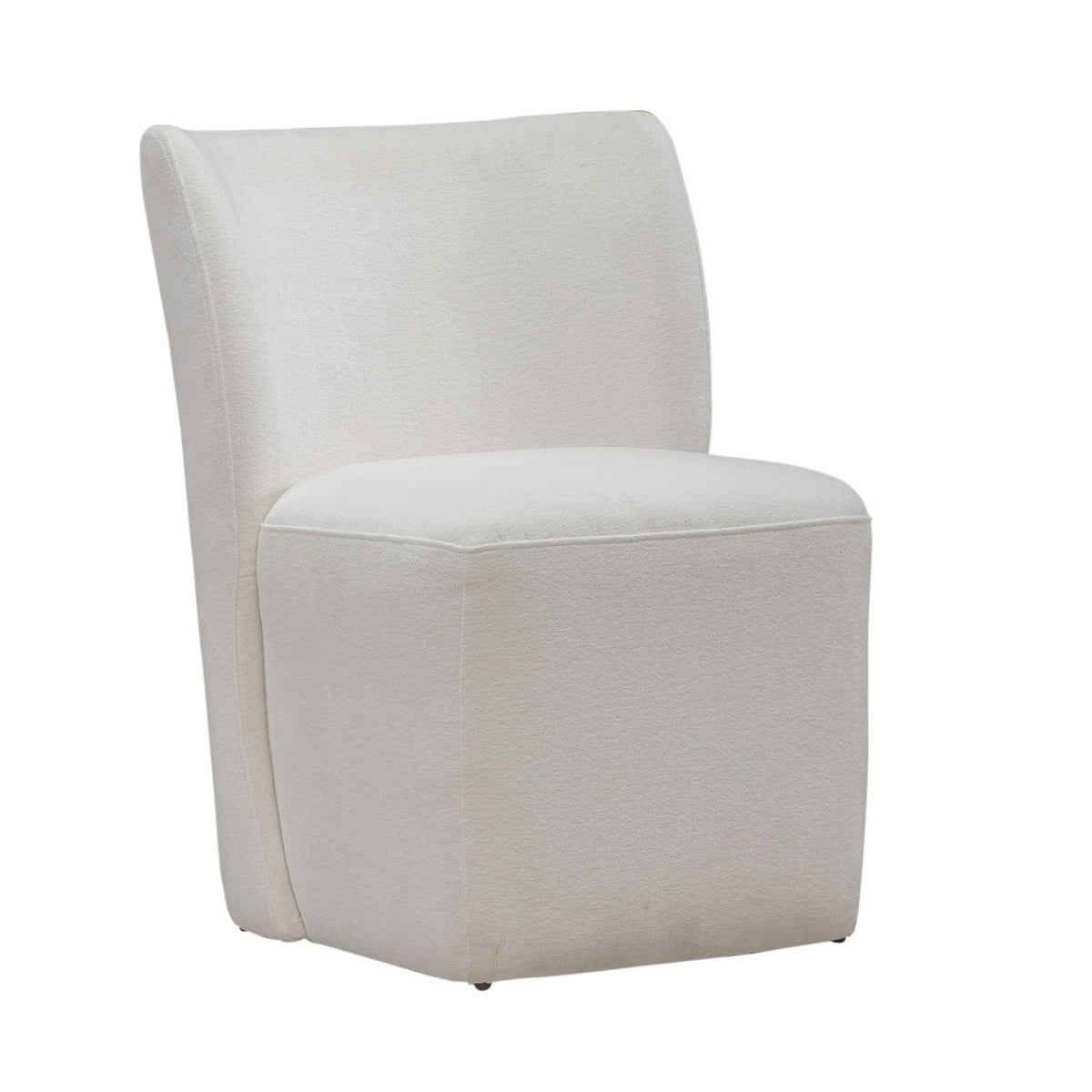 Accent Dining Chair w/ Casters - Ivory