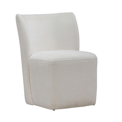 Accent Dining Chair w/ Casters - Ivory