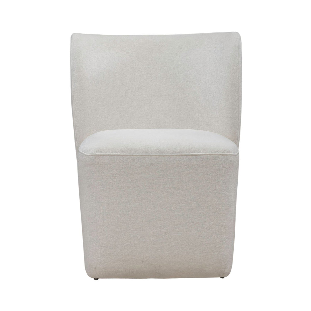 Accent Dining Chair w/ Casters - Ivory