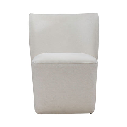 Accent Dining Chair w/ Casters - Ivory