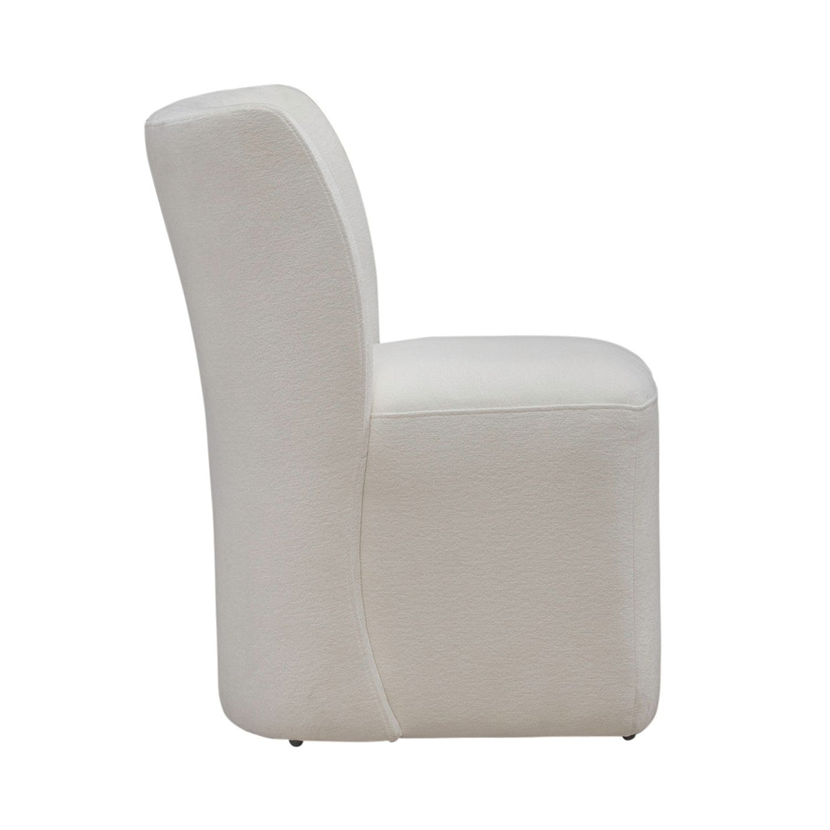 Accent Dining Chair w/ Casters - Ivory