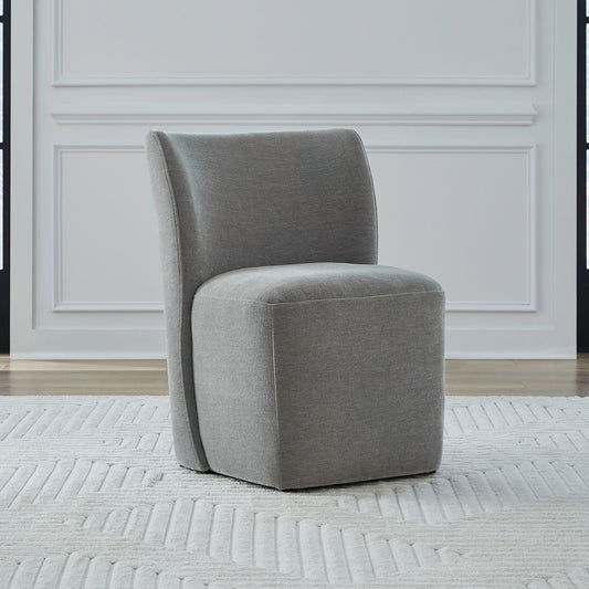 Accent Dining Chair w/ Casters - Sapphire