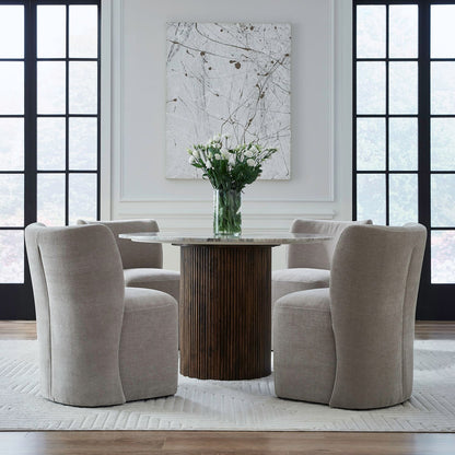 Accent Dining Chair w/ Casters - Truffle