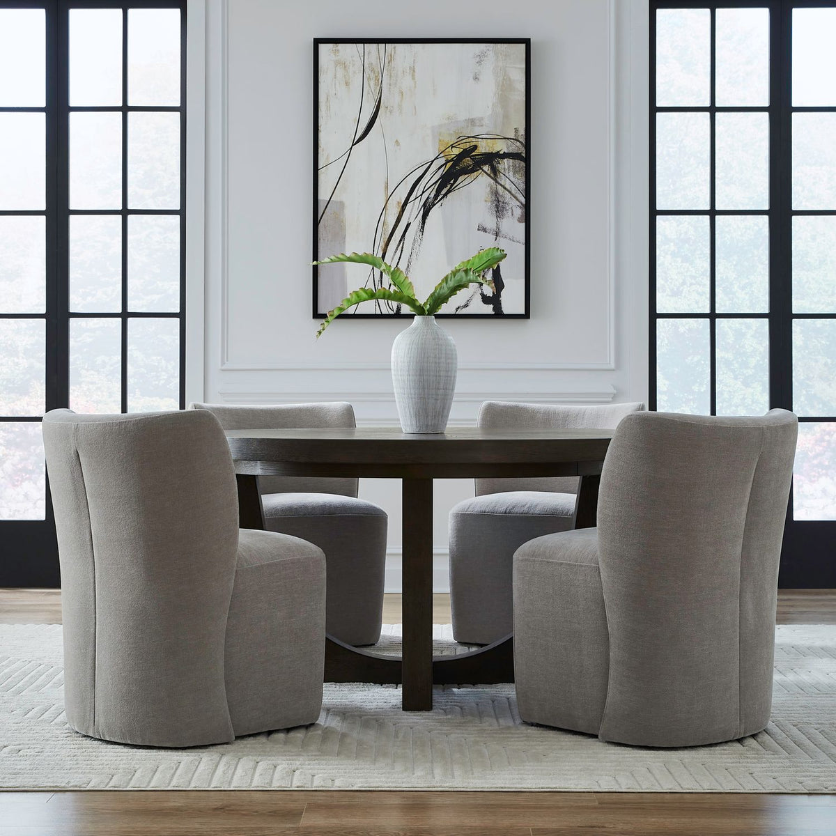 Accent Dining Chair w/ Casters - Truffle
