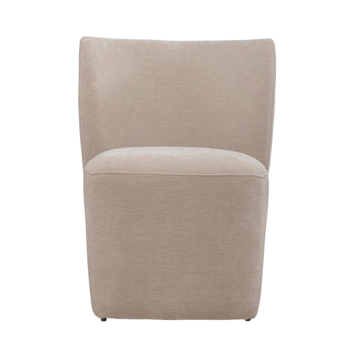 Accent Dining Chair w/ Casters - Wicker