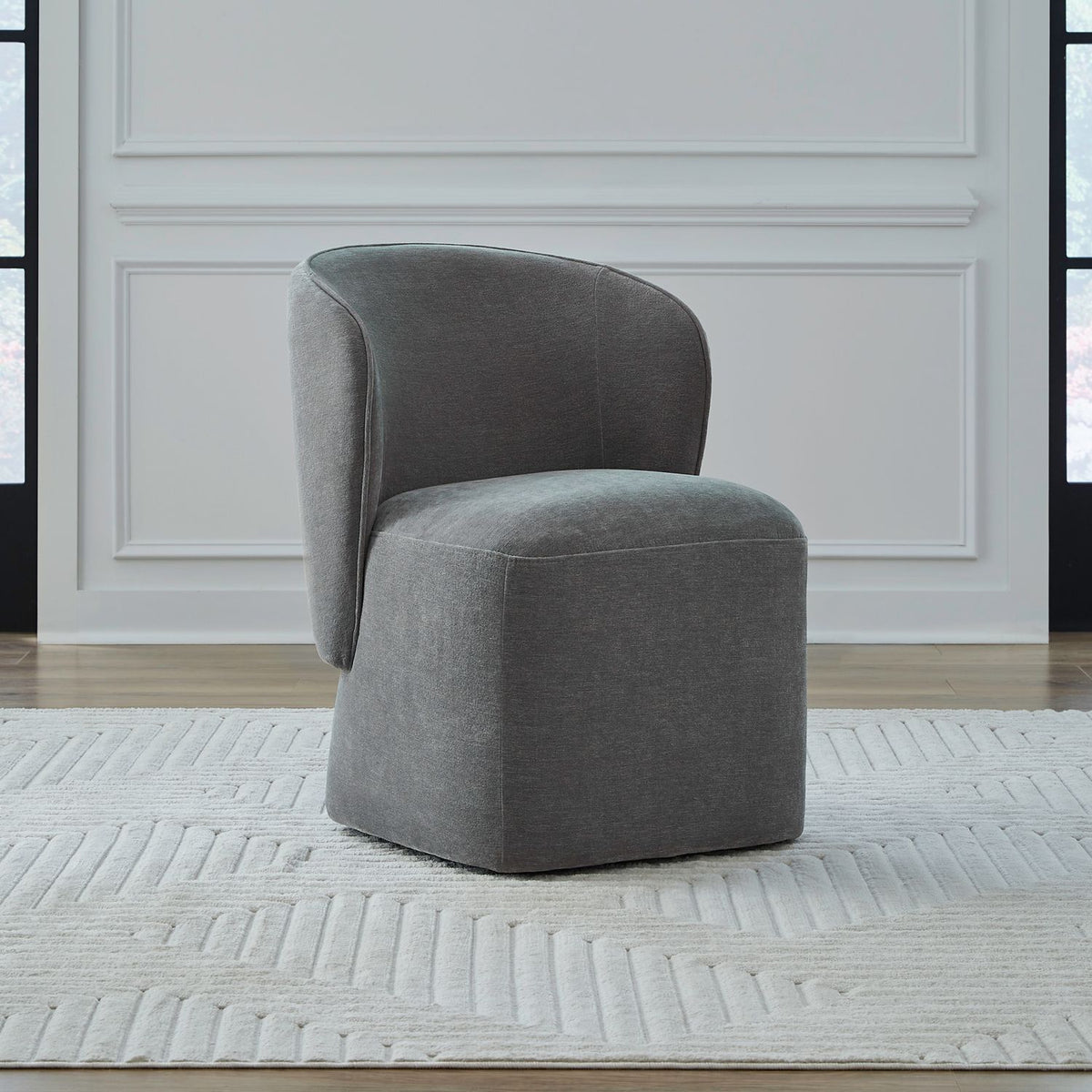 Accent Dining Chair w/ Casters - Sapphire