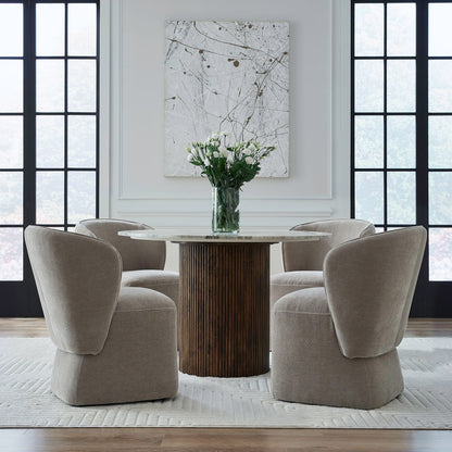 Accent Dining Chair w/ Casters - Truffle