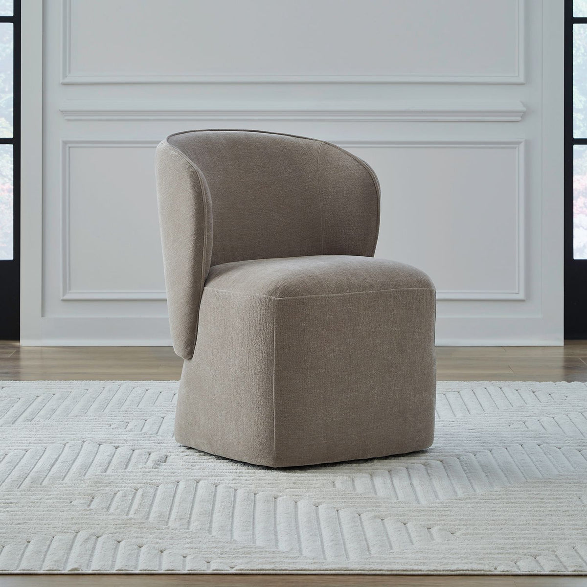 Accent Dining Chair w/ Casters - Truffle