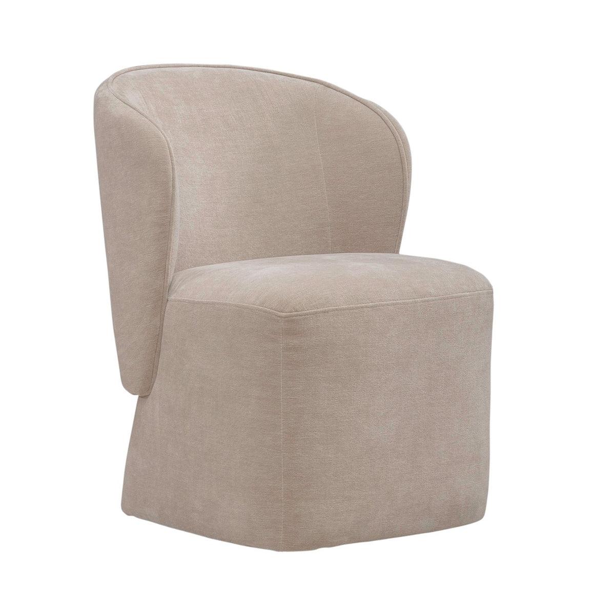 Accent Dining Chair w/ Casters - Wicker