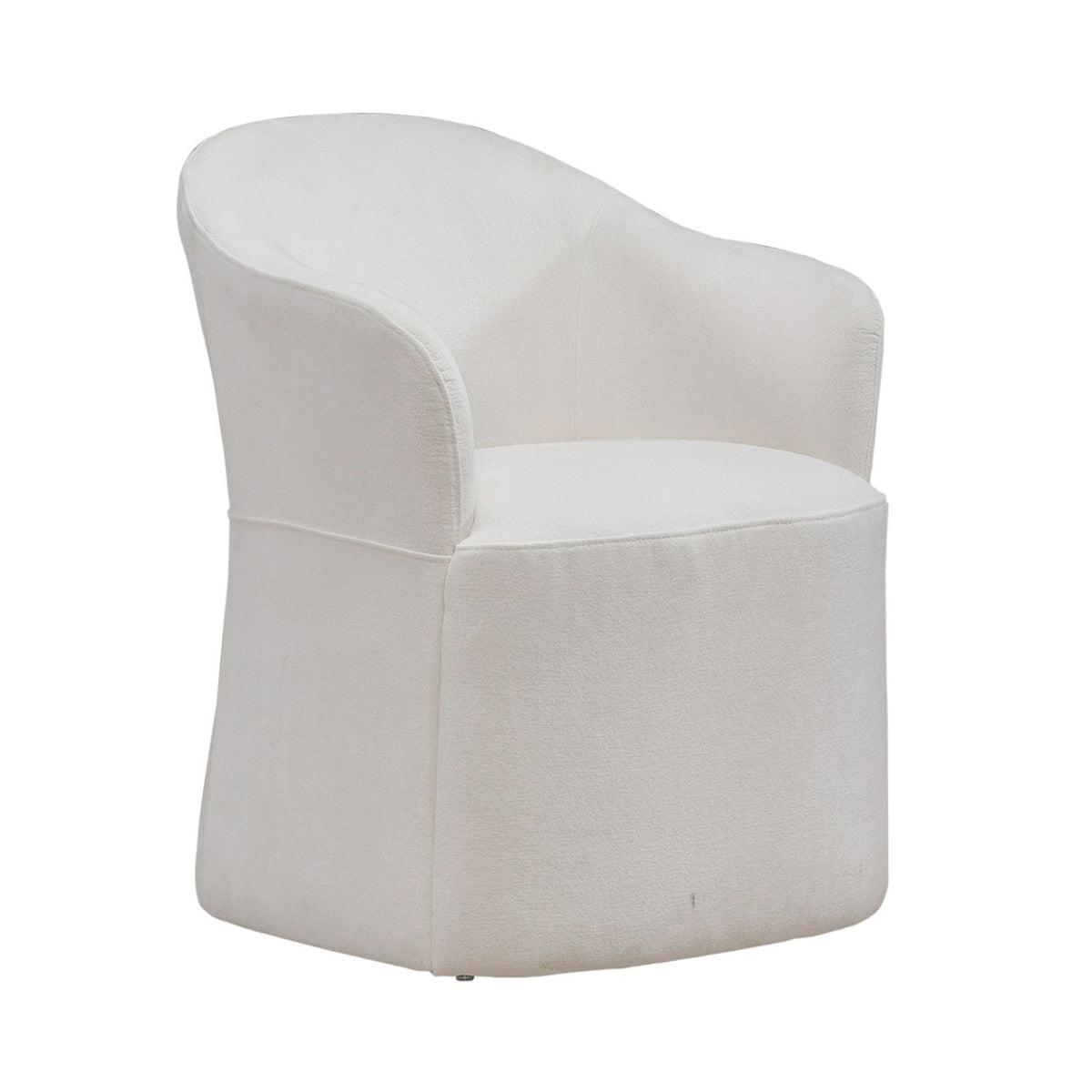 Accent Dining Chair w/ Casters - Ivory