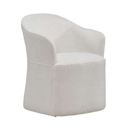 Accent Dining Chair w/ Casters - Ivory