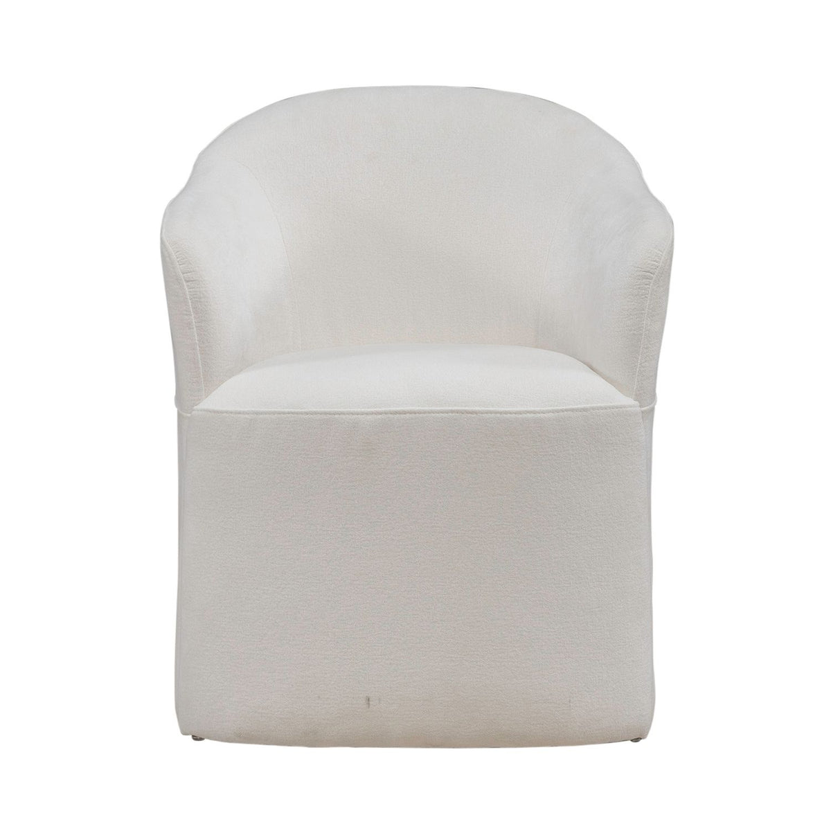Accent Dining Chair w/ Casters - Ivory