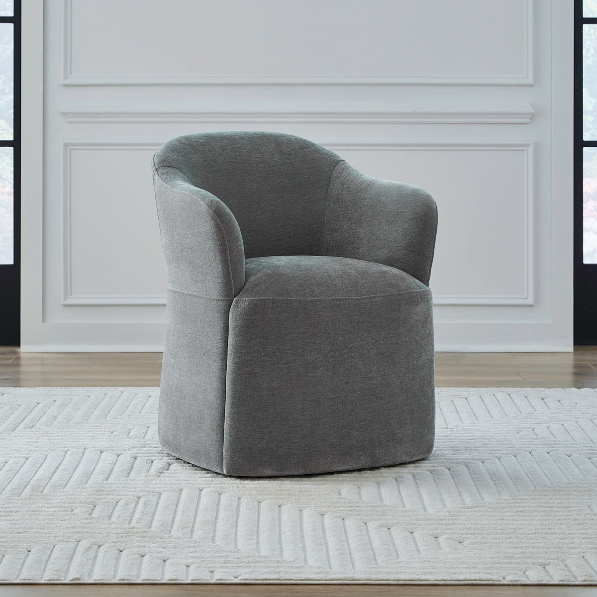 Accent Dining Chair w/ Casters - Sapphire