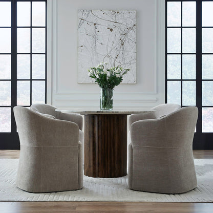 Accent Dining Chair w/ Casters - Truffle