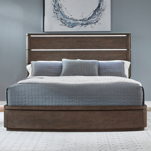 Cascade Falls Queen Panel Bed, 2 Night Stands