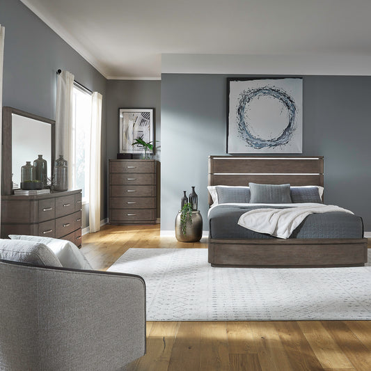 Cascade Falls Queen Panel Bed, Dresser & Mirror, Chest