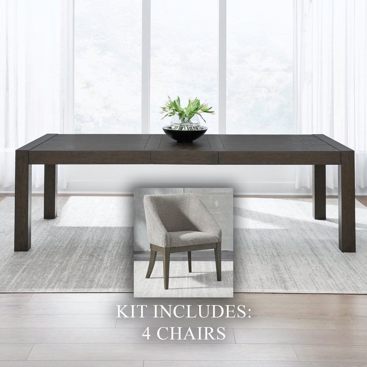 Cascade Falls 5 Piece Rectangular Table Set