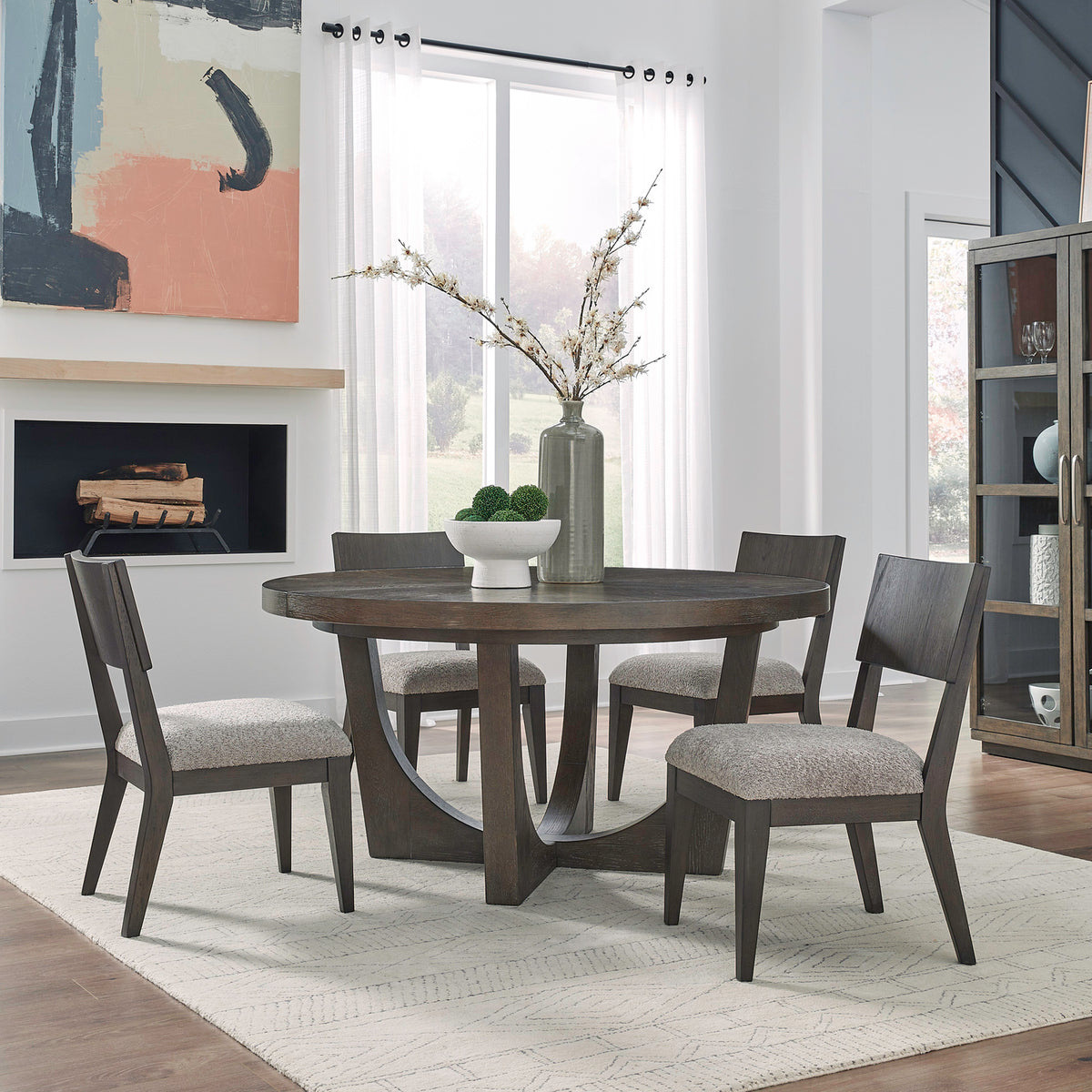 Cascade Falls Opt 5 Piece Pedestal Table Set