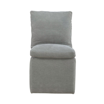 Accent Dining Chair w/ Casters - Sapphire