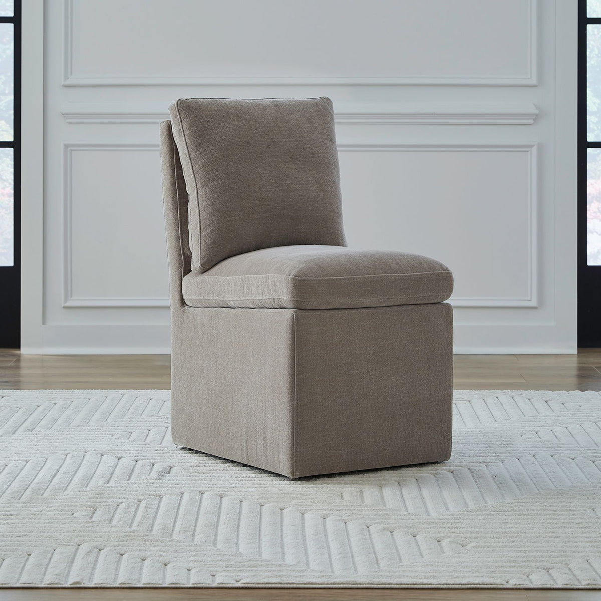 Accent Dining Chair w/ Casters - Truffle