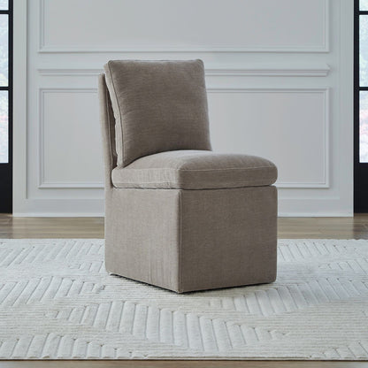 Accent Dining Chair w/ Casters - Truffle