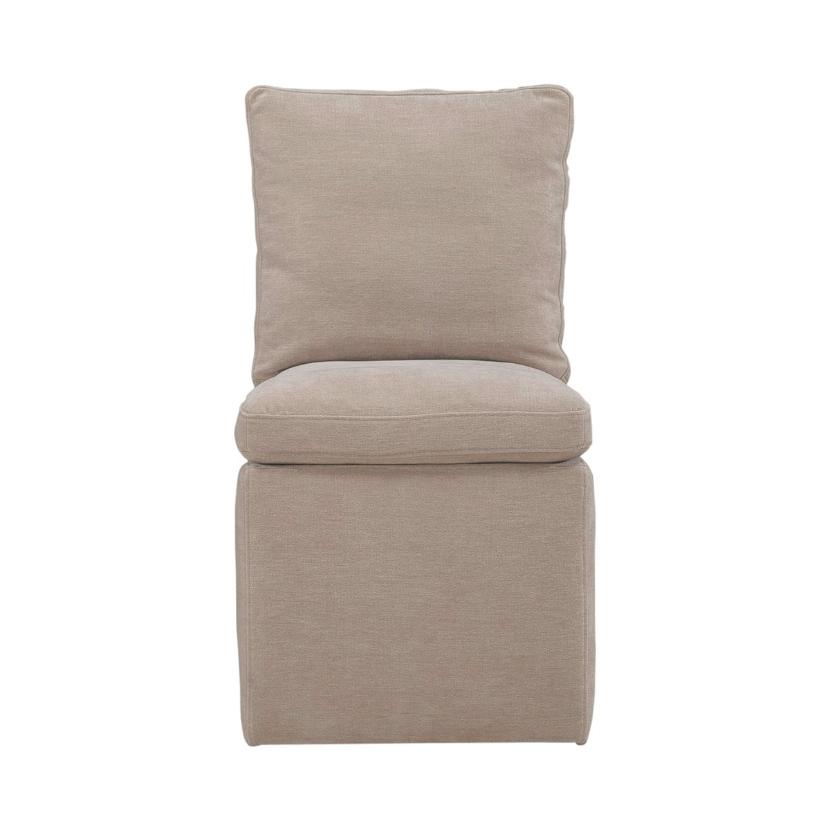 Accent Dining Chair w/ Casters - Wicker