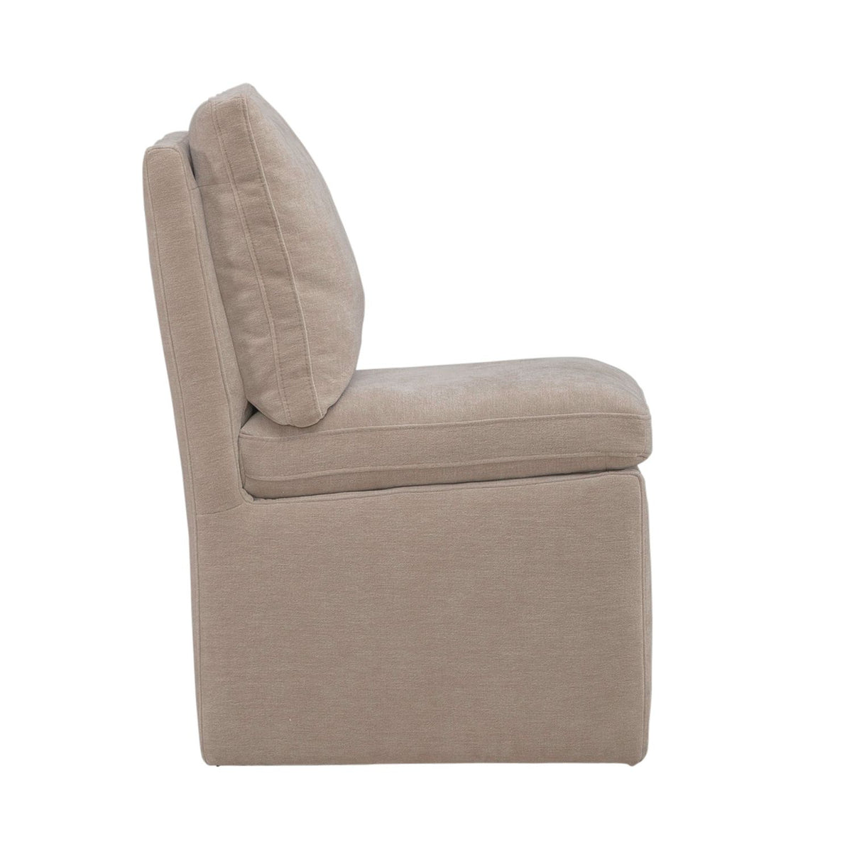 Accent Dining Chair w/ Casters - Wicker