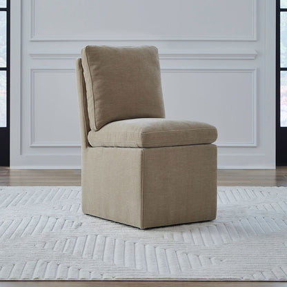 Accent Dining Chair w/ Casters - Wicker