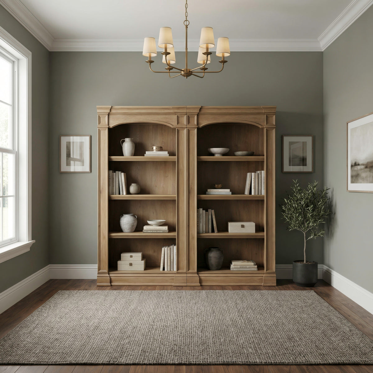 Reynolda 2 Piece Bunching Bookcase