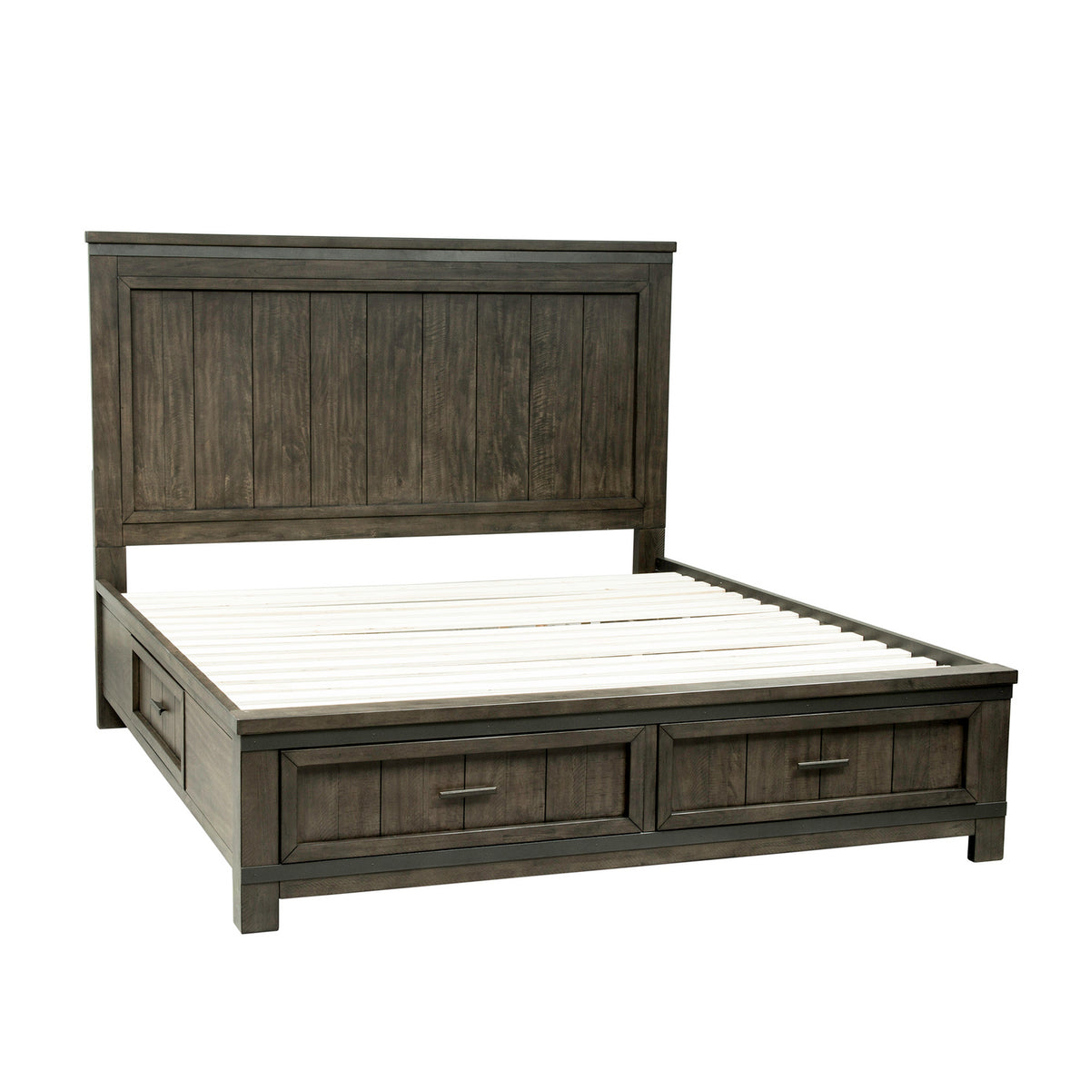 Thornwood Hills Queen Two Sided Storage Bed, Dresser & Mirror, Chest, Night Stand Bedroom Set