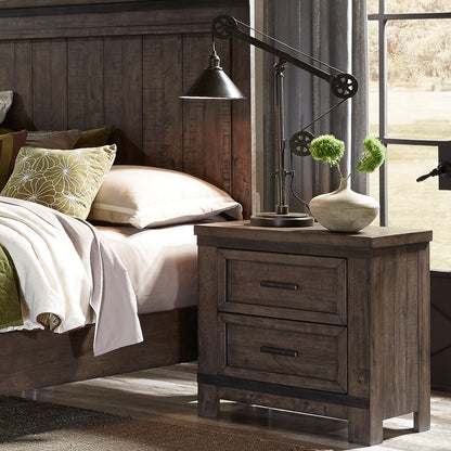 Thornwood Hills Queen Bookcase Bed, Dresser & Mirror, Night Stand Bedroom Set
