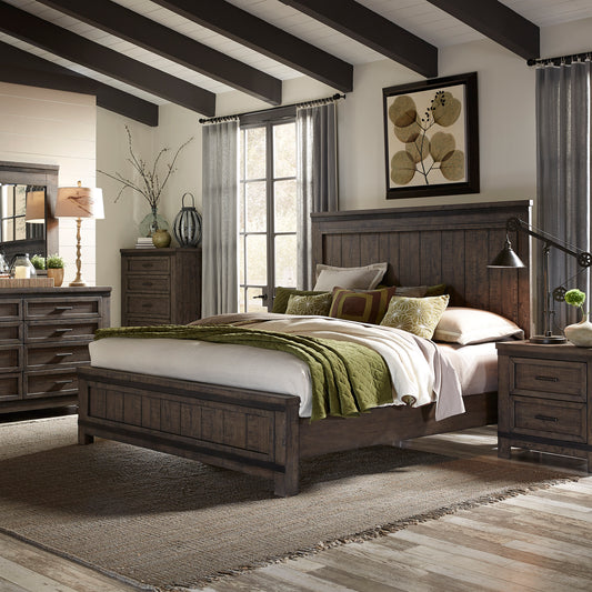 Thornwood Hills Queen Panel Bed, Dresser & Mirror, Chest, Night Stand Bedroom Set