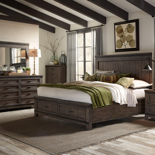 Thornwood Hills Queen Storage Bed, Dresser & Mirror Bedroom Set