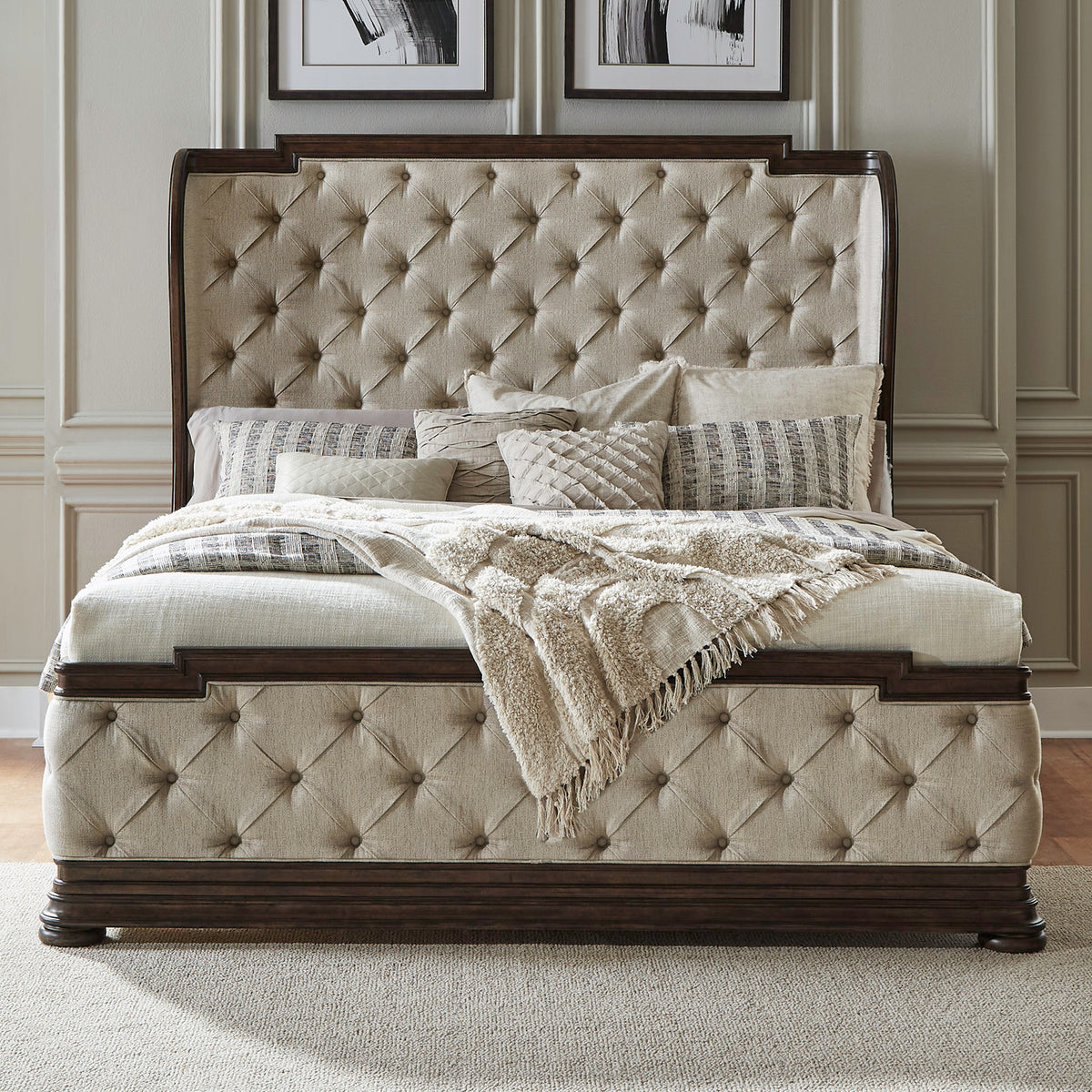 Providence Park Queen Shelter Bed, 2 Bedside Chests