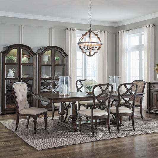 Providence Park Alt 7 Piece Trestle Table Set